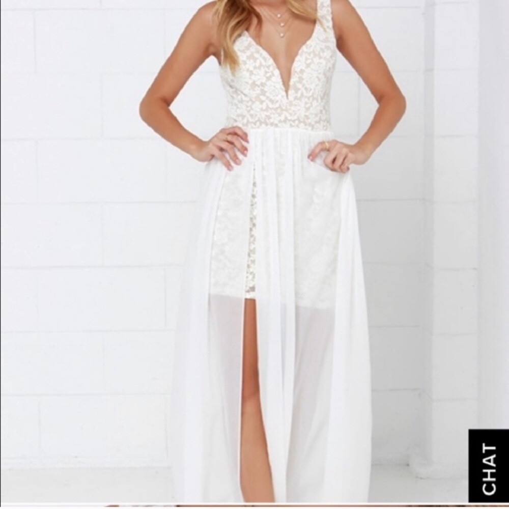 Lulus White Lace Dress
